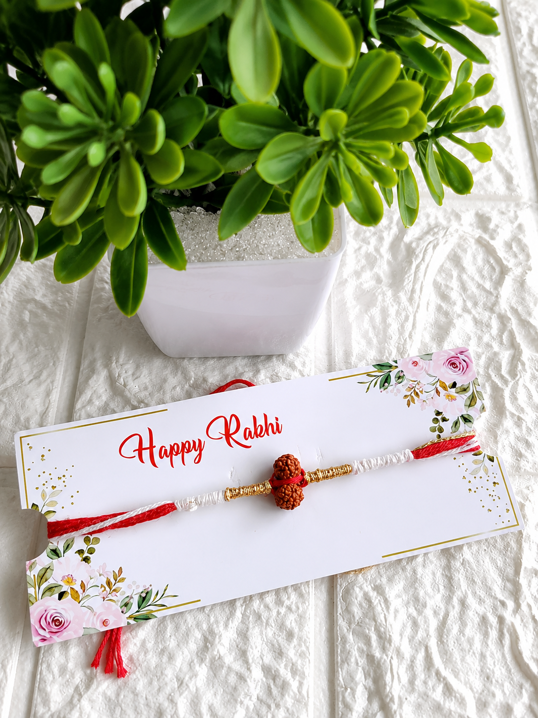 Elegant Rudraksha Rakhi