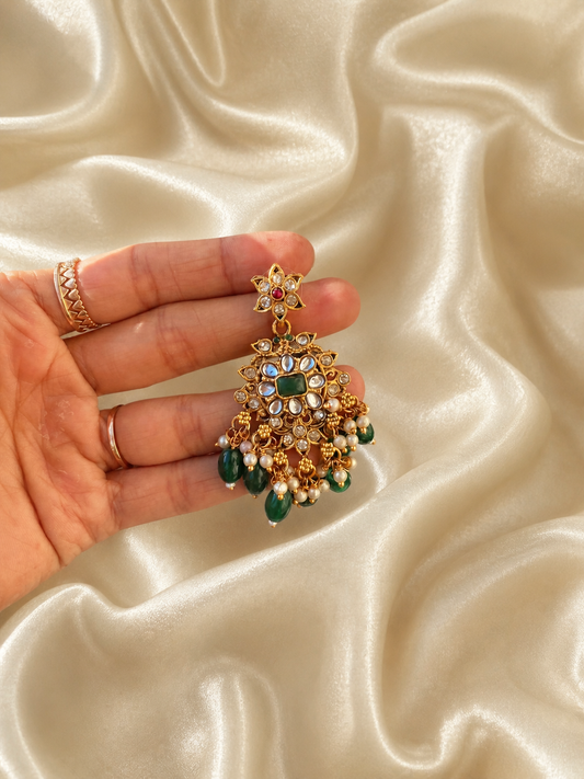 Varna Antique Gold Statement Necklace