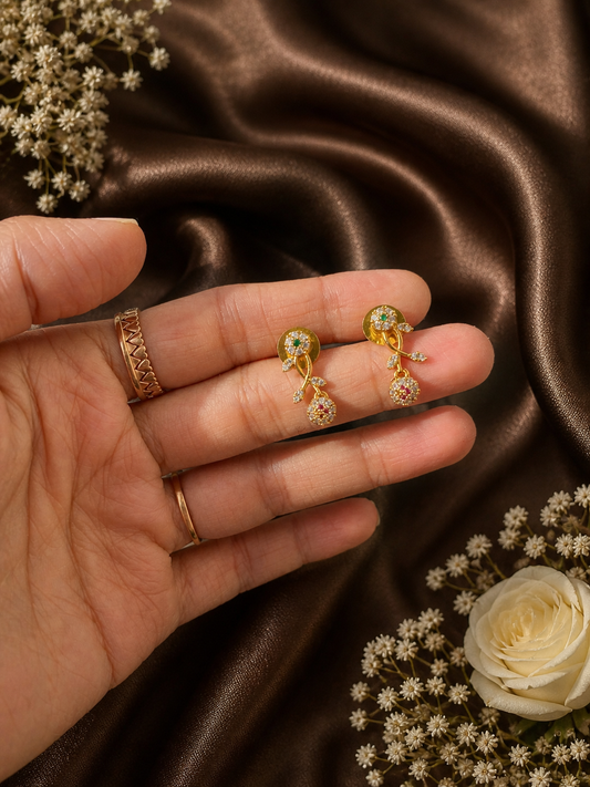 Reshma Floral Gold AD Necklace Set