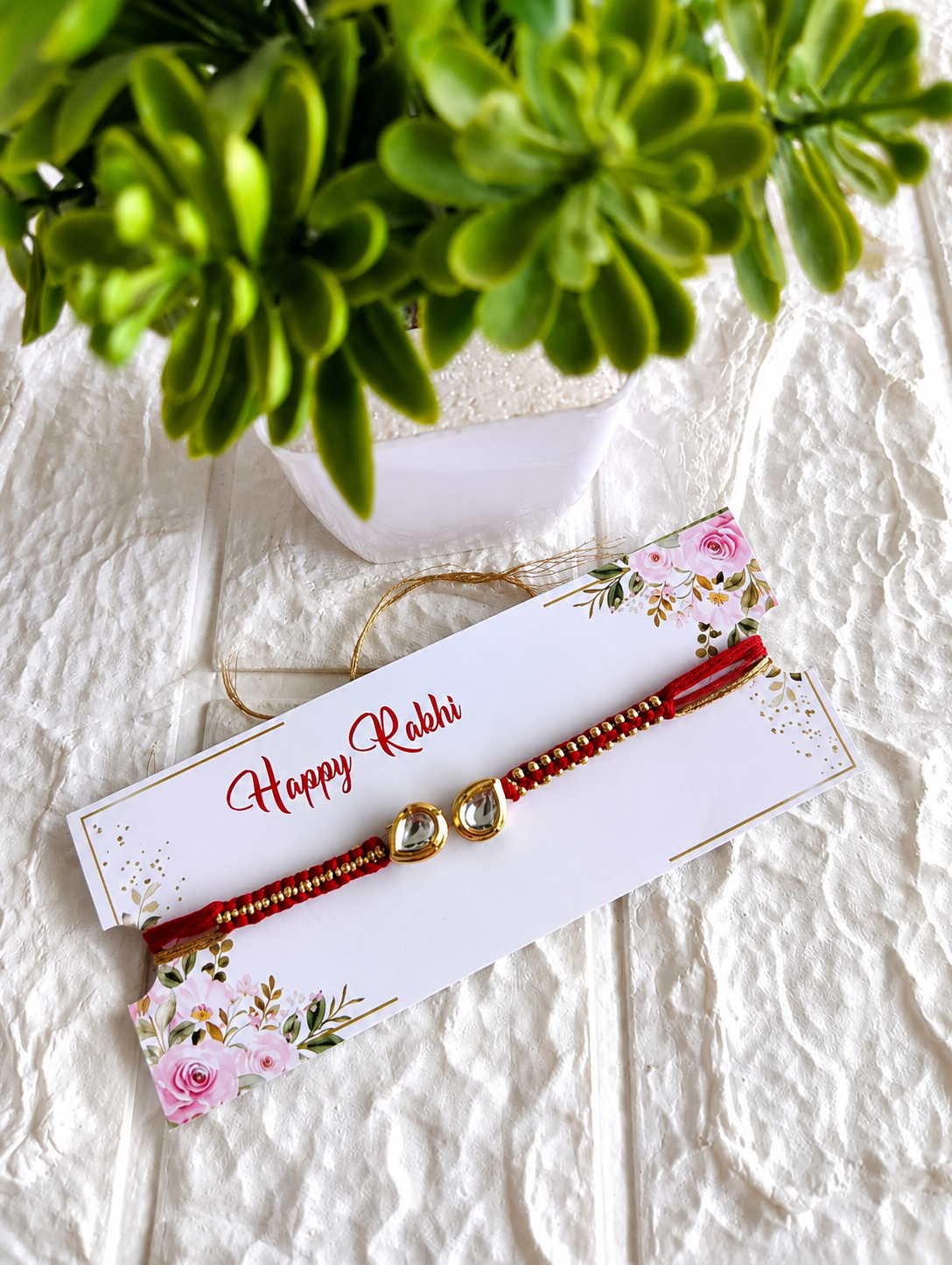 The Rajwadi Kundan Rakhi