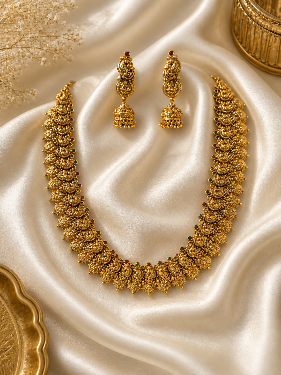 Devi Grand Antique Gold Haram Set