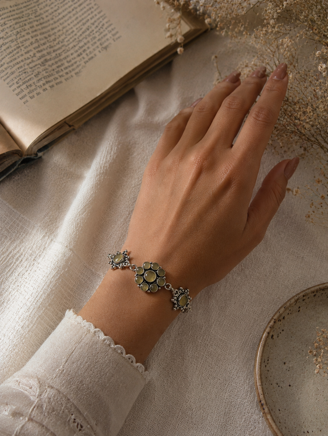 Sharmila Oxidized Silver Bracelet