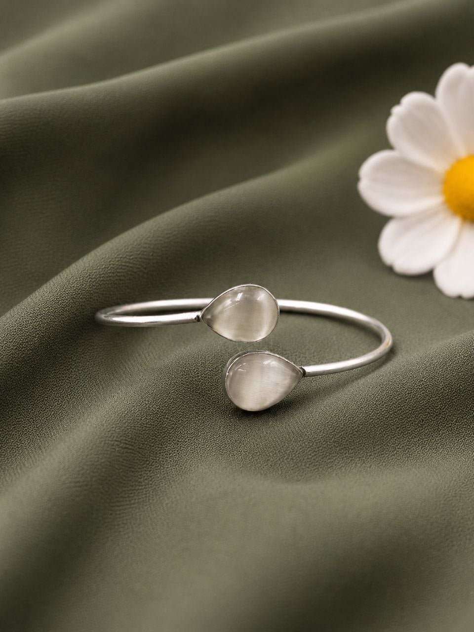 Bindu Silver Cuff Bracelet