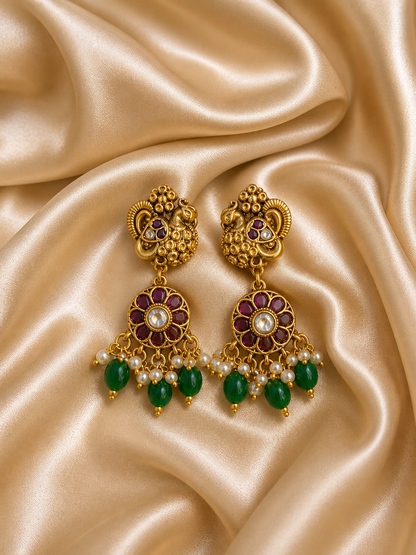 Devi Antique Gold Temple Choker Set