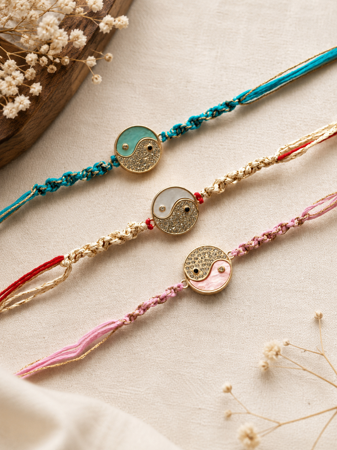 Duo-Tone Enamel & Pearl Yin Yang Kids Rakh