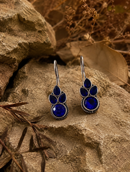 Seema Oxidized Drop Earrings
