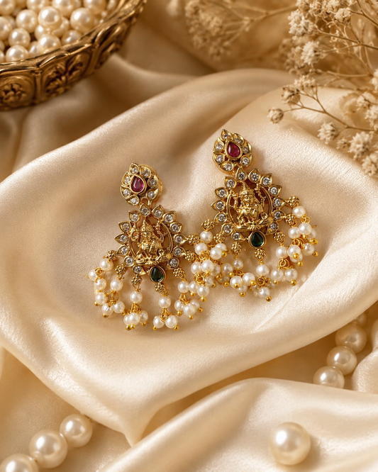 Temple Long Antique Gold Bridal Haram