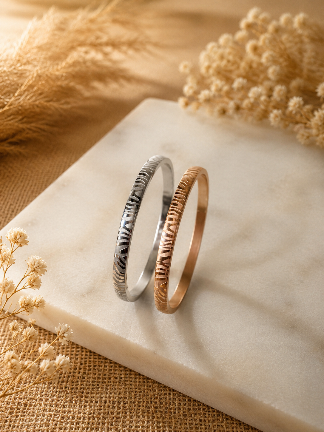 The Wild Instinct Textured Tiger Print Kada
