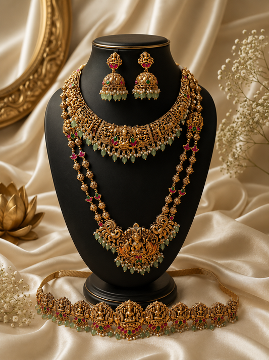 Maharani Traditional Temple Jewelry Bridal Set