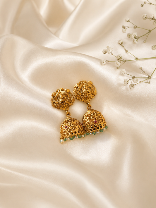 Pearl Haram Set with Goddess Lakshmi Pendant | Antica Design