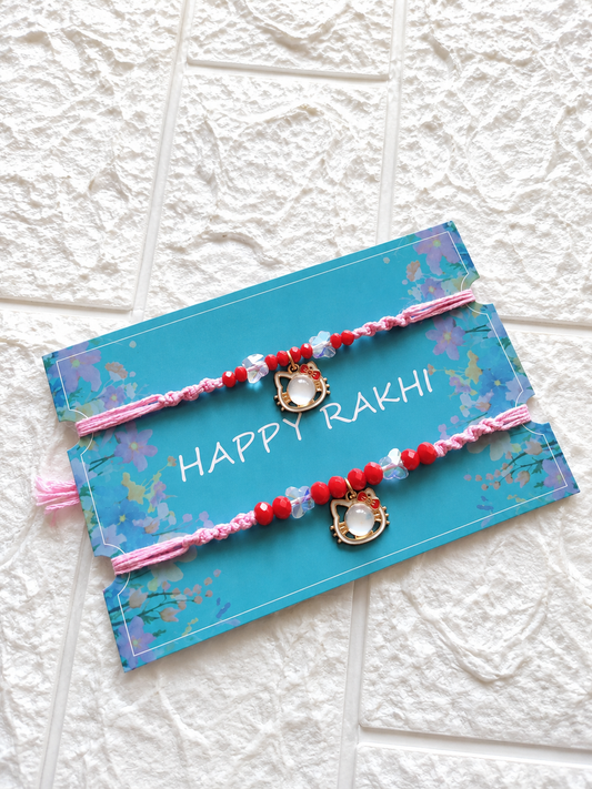 Sparkling Hello Kitty Crystal Kids Rakhi