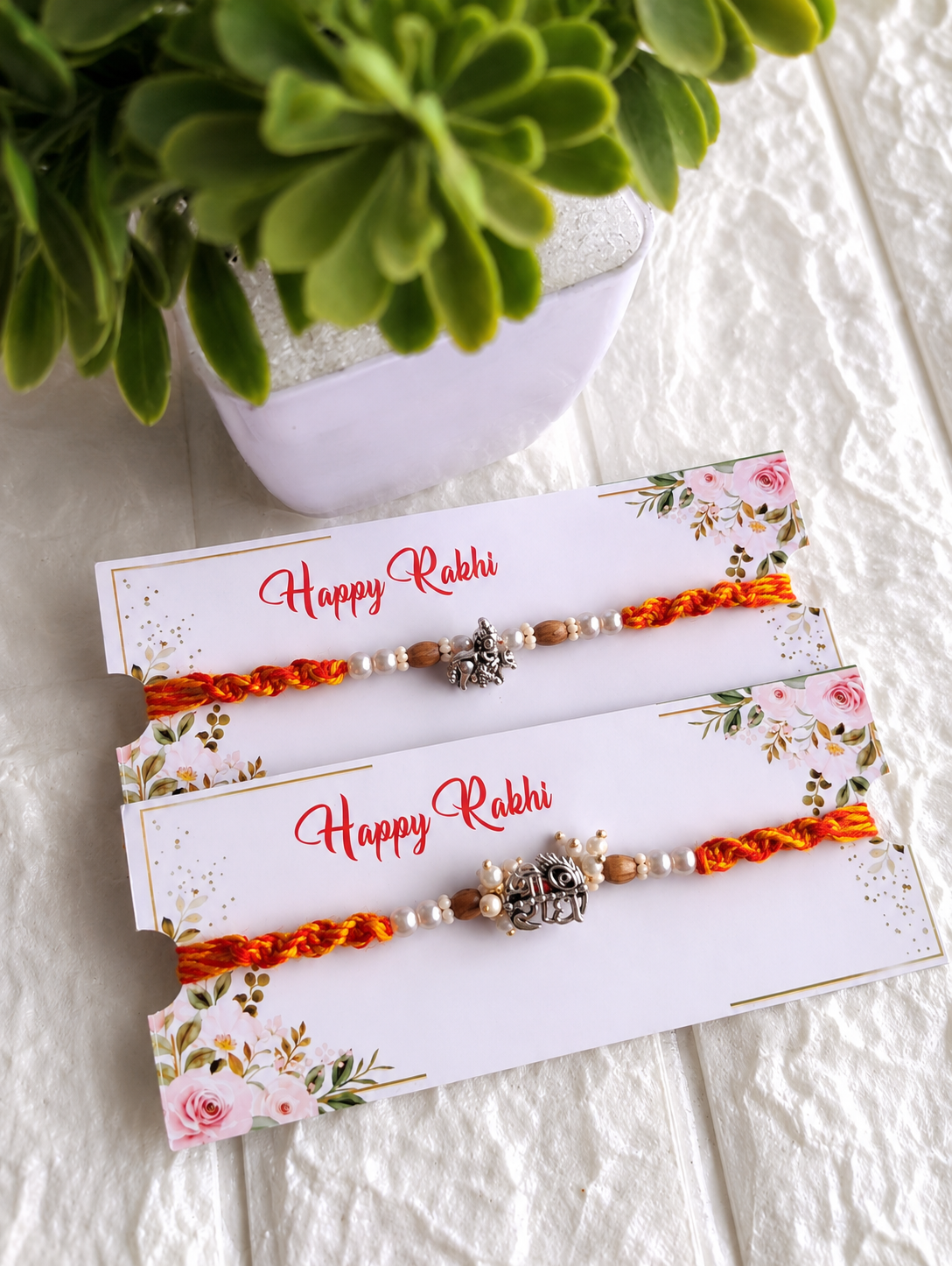 Rustic Pearl Krishna Rakhi