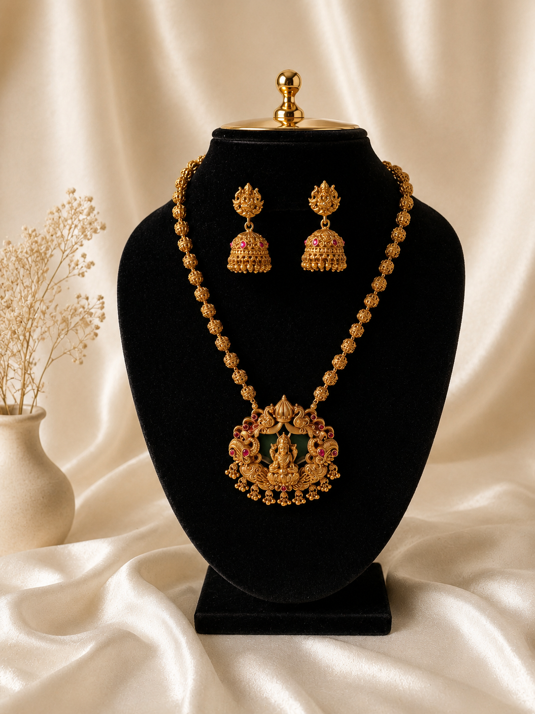 Rama Antique Gold Lakshmi Temple Jewelry Set
