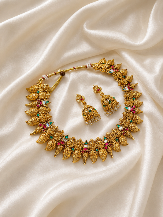 Padma Traditional Temple Jewelry Set | Antica Design