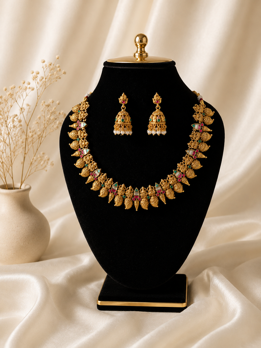 Padma Traditional Temple Jewelry Set | Antica Design